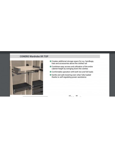 Kessebohmer Conero Wardrobe Top-Lift + Shelf...