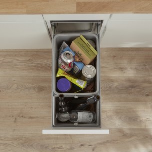 300mm Wesco Big Bio Kitchen Waste Bin Pull Out 36L Double Door Fix 785801-85 2