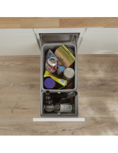 300mm Wesco Big Bio Kitchen Waste Bin Pull Out 36L Double Door Fix 785801-85