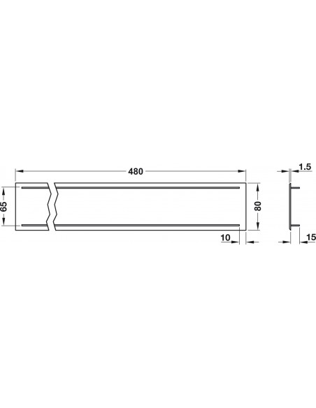 Ventilation Grill 480 x 80mm Recess Matt Silver, Large range of ...