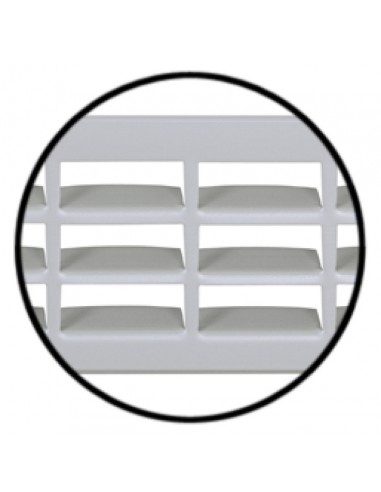 550x80mm Plinth Vent Grill Aluminium Recess Silver Matt 200Cm2 Airflow 57525937