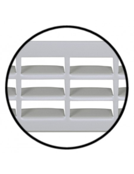 550x80mm Plinth Vent Grill Aluminium Recess Silver Matt 200Cm2 Airflow 57525937