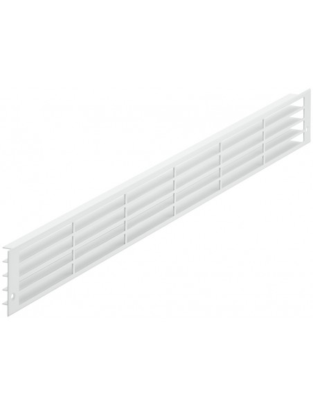 Fridge Plinth Vent White 570 x 57mm Airflow 200Cm2 Louvre 57524606