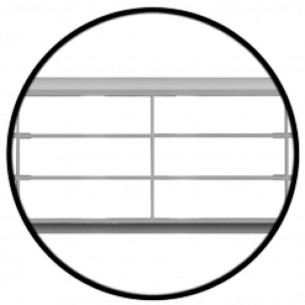 Brown ventilation grill for kitchen plinths, fridges, worktops 400 x 83mm 2