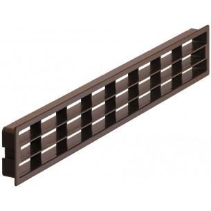 Brown ventilation grill for kitchen plinths, fridges, worktops 400 x 83mm
