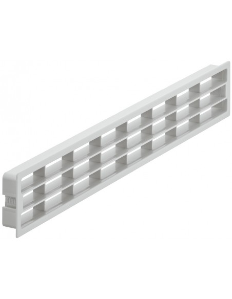 458x65mm Ventilation Grill Recess Mount Grey Fixing Clips with Louvres 57177500