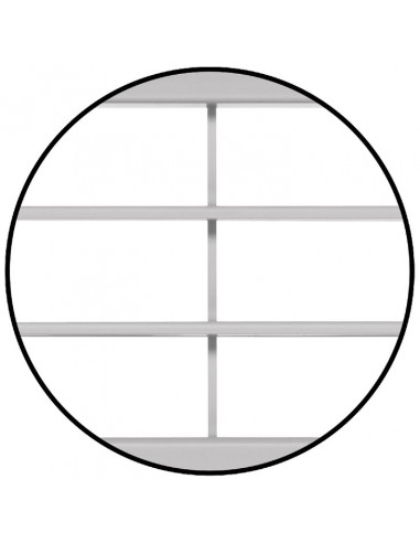 458x65mm Ventilation Grill Recess Mount Grey Fixing Clips with Louvres 57177500