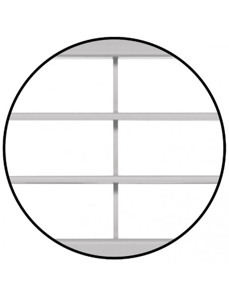 458x65mm Ventilation Grill Recess Mount Grey Fixing Clips with Louvres 57177500