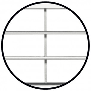 57177200 Kitchen ventilation grill polished chrome, 458 x 65mm Louvre style 2