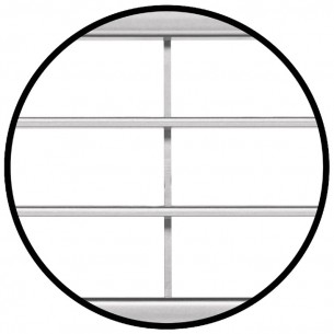 Kitchen plinth vent, worktops or fir units for integrated appliances. 458 x 65mm Matt Silver 2