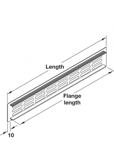 Ventilation Grills 400 x 100mm Gold, Recess Mount, Airflow 142Cm2