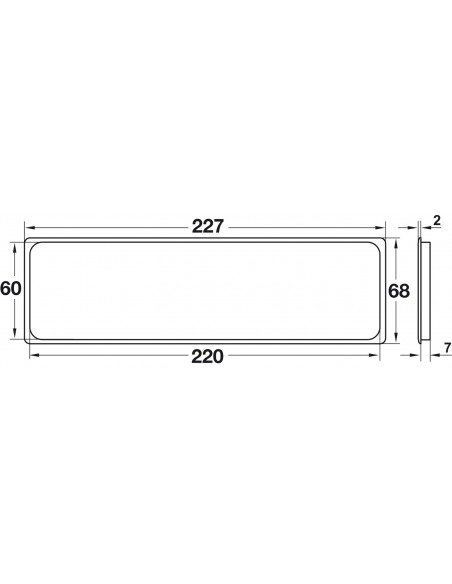 227x68mm Plinth Ventilation Grill White Recess Mount 60 Cm2 Airflow 57155343