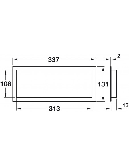 Ventilation grill for airflow in kitchen units, fridges etc