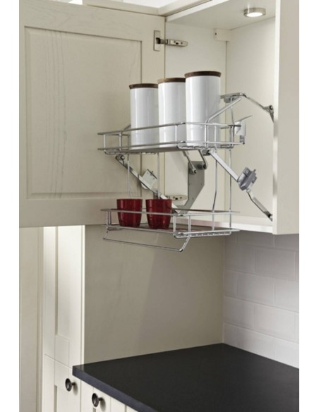 500mm Wall Pull Down Shelves Vibo Kitchen Gas Spring 2 Tier Hinged 50459231