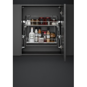 600mm Wall Pull Down Shelves Vibo Kitchen Gas Spring 2 Tier Hinged 50459232 2