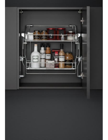 600mm Wall Pull-Down Shelves Vibo Kitchen Gas Spring 2-Tier Hinged 50459232