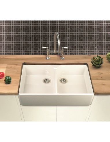 Villeroy & Boch Farmhouse 80 Apron Front Kitchen Sink Overflow Ceramic 63319001