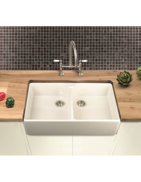 Villeroy & Boch Farmhouse 80 Apron Front Kitchen Sink Overflow Ceramic 63319001