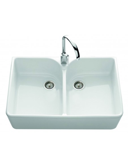 Villeroy & Boch Farmhouse 80 Apron Front Kitchen Sink Overflow Ceramic 63319001