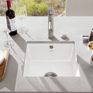 Villeroy Boch Subway 45SU 1.0 Bowl Undermount Sink Ceramic Plus White 332400R1