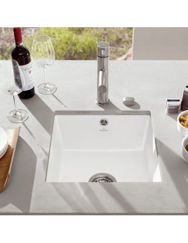 Villeroy Boch Subway 45SU 1.0 Bowl Undermount Sink Ceramic Plus White 332400R1