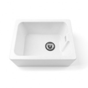600mm White Granite Belfast Kitchen Sink Deep Sit-On FREE Waste 1810 MU/595/BEL/WH/1000 2