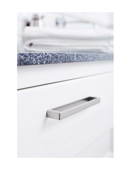 Cubico Door Handle Inox Furnipart 96mm / 192mm Centres Modern Pulls 518660096-66 or 518660192-66