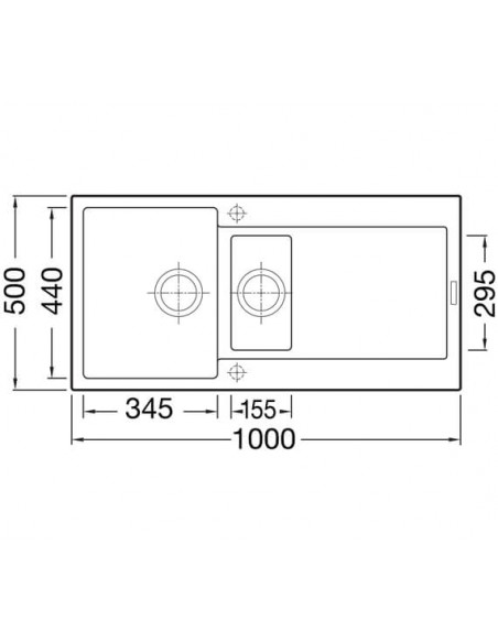 Clearwater Carina D150 Croma Quarsil Granite Kitchen Sink & Waste CARD150CR