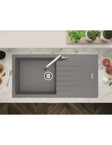 Clearwater Tivoli Kitchen Sink Croma Quarsil Granite 1.0 Bowl Waste  TIVD100LCR