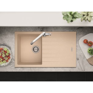 Clearwater Tivoli Kitchen Sink Granite Moonstone 1.0 Bowl Quarsil TIVD100SMO