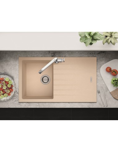 Clearwater Tivoli Kitchen Sink Granite Moonstone 1.0 Bowl Quarsil TIVD100SMO