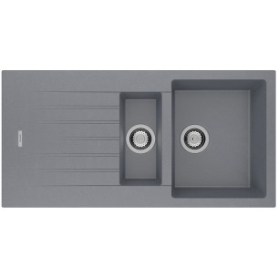 Clearwater Tivoli D150 Croma Grey Granite Kitchen Sink & Waste TIVD150CR 2