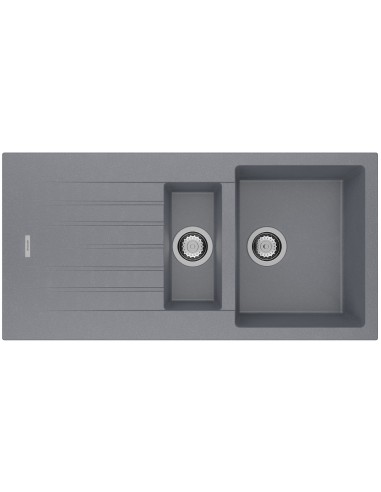 Clearwater Tivoli D150 Croma Grey Granite Kitchen Sink & Waste TIVD150CR