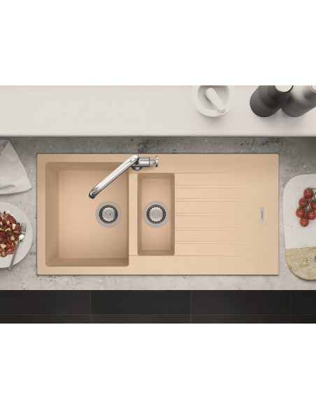 Clearwater Tivoli D150 Moonstone Granite Kitchen Sink Waste TIVD150MO