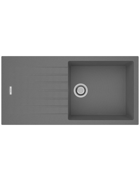 Clearwater Tivoli Granite Concrete Kitchen Sink 1.0 Quarsil + Waste TIVD100LCN