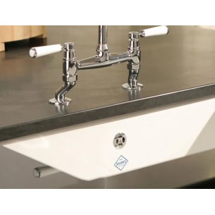 Shaws Classic Kitchen Sink 1.0 Bowl Ceramic Inset/Undermount SCIN760 2
