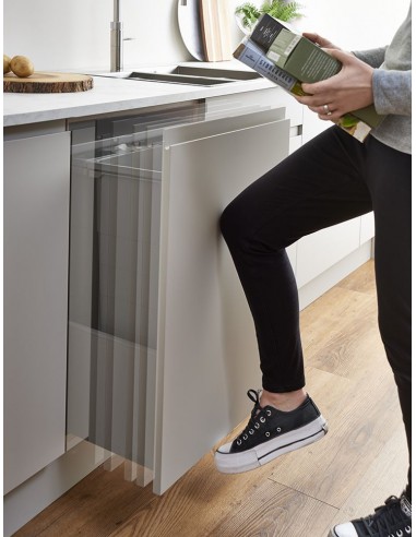 ECO-base for 400mm Cabinet, Terra Black, Blum Runners included, Family waste & recycling bin, Large capacity