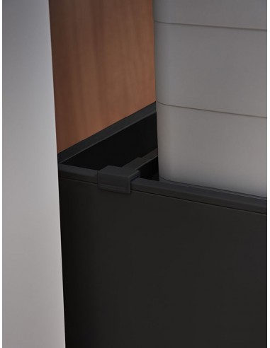 600mm Ninka ECO-Base Waste Bin 108.2L Blum Legrabox Drawer Black ECO108B