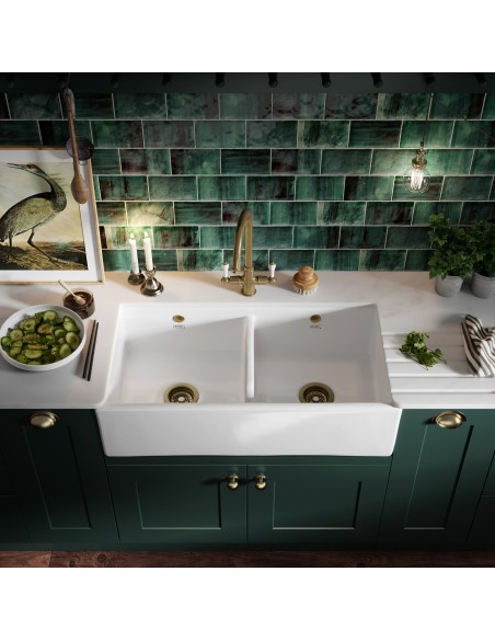 Thomas Denby Wessex 900mm Butler Kitchen Sink Double Bowl Apron Front TWE900