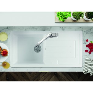 Thomas Denby Jarla 1.0 Bowl Large Kitchen Sink Ceramic White 1000x500 JAR1010 2