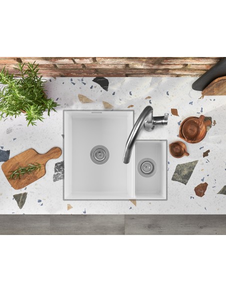 Thomas Denby Metro Ceramic 1.3 Kitchen Sink Inset Or Undermount White MET1010W