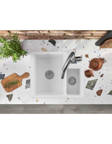 Thomas Denby Metro Ceramic 1.3 Kitchen Sink Inset Or Undermount White MET1010W