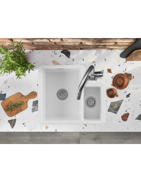 Thomas Denby Metro Ceramic 1.3 Kitchen Sink Inset Or Undermount White MET1010W