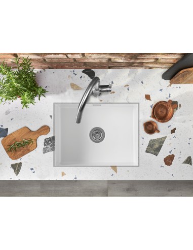 Thomas Denby Metro Large Kitchen Sink Ceramic White Top Or Undermount MET1050W