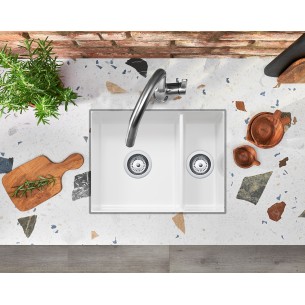 Thomas Denby Metro MET1070W Ceramic 1.5 Kitchen Sink Inset / Under 2