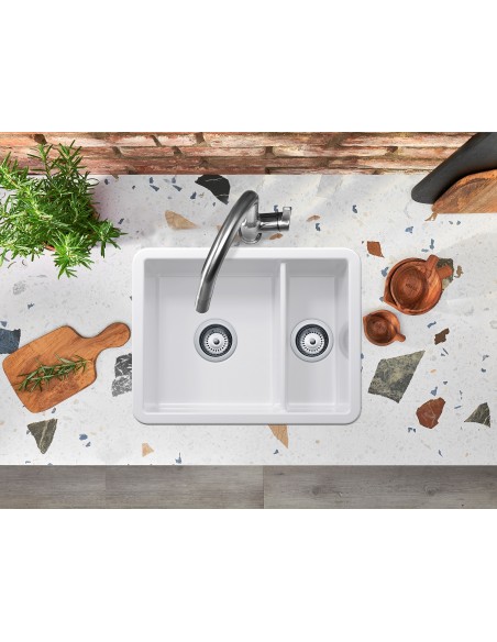 Thomas Denby Metro MET1070W Ceramic 1.5 Kitchen Sink Inset / Under