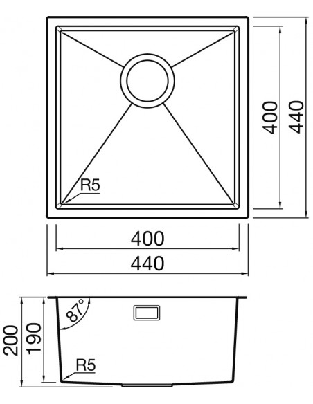 Clearwater Volta VL400DBB Brass Kitchen Sink Under / Inset PVD