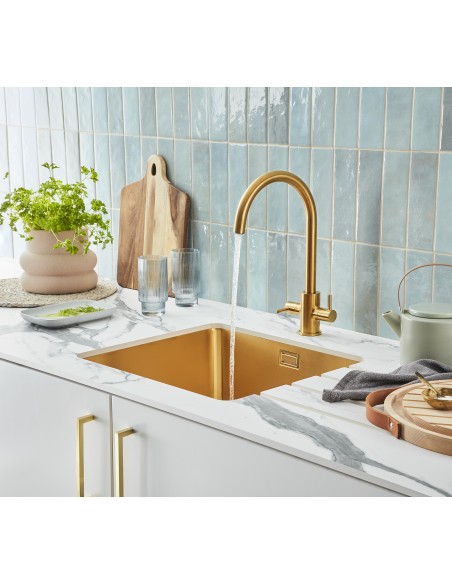 Clearwater Volta VL500DBB Brass Kitchen Sink Undermount Or Inset PVD