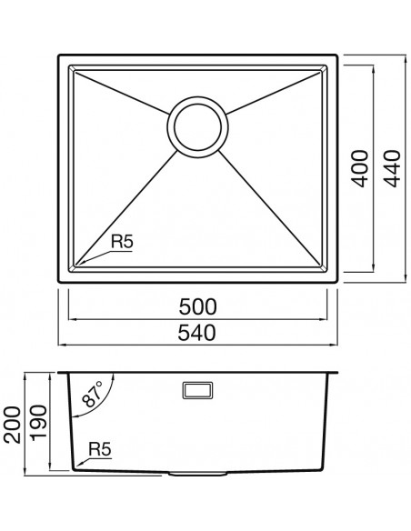 Clearwater Volta VL500DBB Brass Kitchen Sink Undermount Or Inset PVD