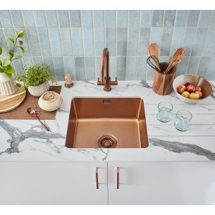 Clearwater Salsa Copper 1.0 Bowl Kitchen Sink Under / Inset PVD SA45RC 2